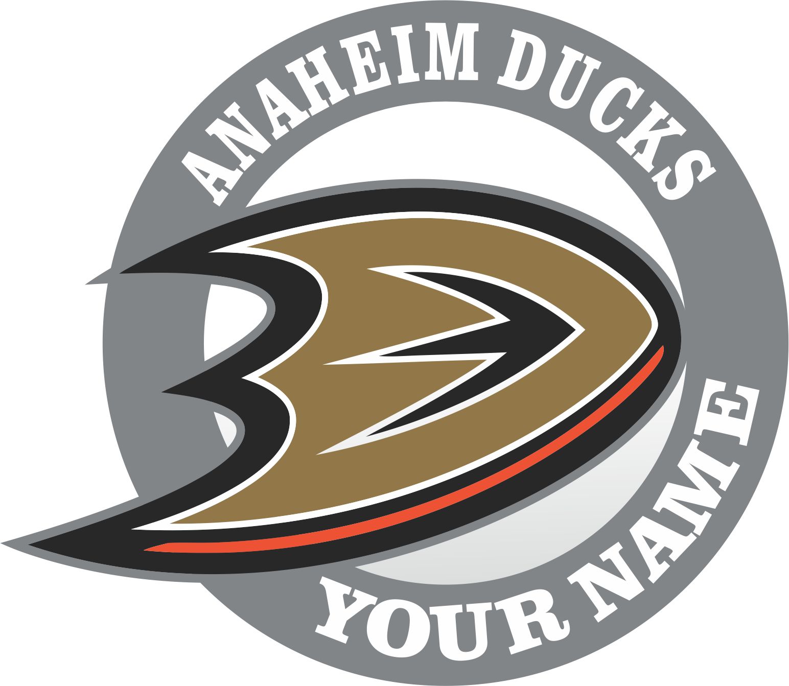 Custom Anaheim Ducks logo Customized Logo iron on paper